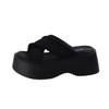 Muffin Thick-soled Heightened Cross-strapped Cool Slippers Women's Summer Wear 2025 New Bohemian Beach Sandals
