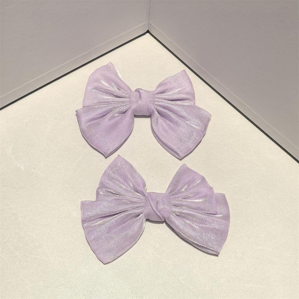 1Pc Silk Bow Shoe Clip Charms, Elegant Bow Decor Buckle for Perforated Hole Slippers Women Shoe Accessories