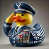 Veteran Tribute Resin Duck Ornament for Home Decor