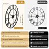 30 Inch Large Wall Clock Modern Oversized Roman Numeral Decorative Black Metal Wall Clock for Living Room Decor House Warming G