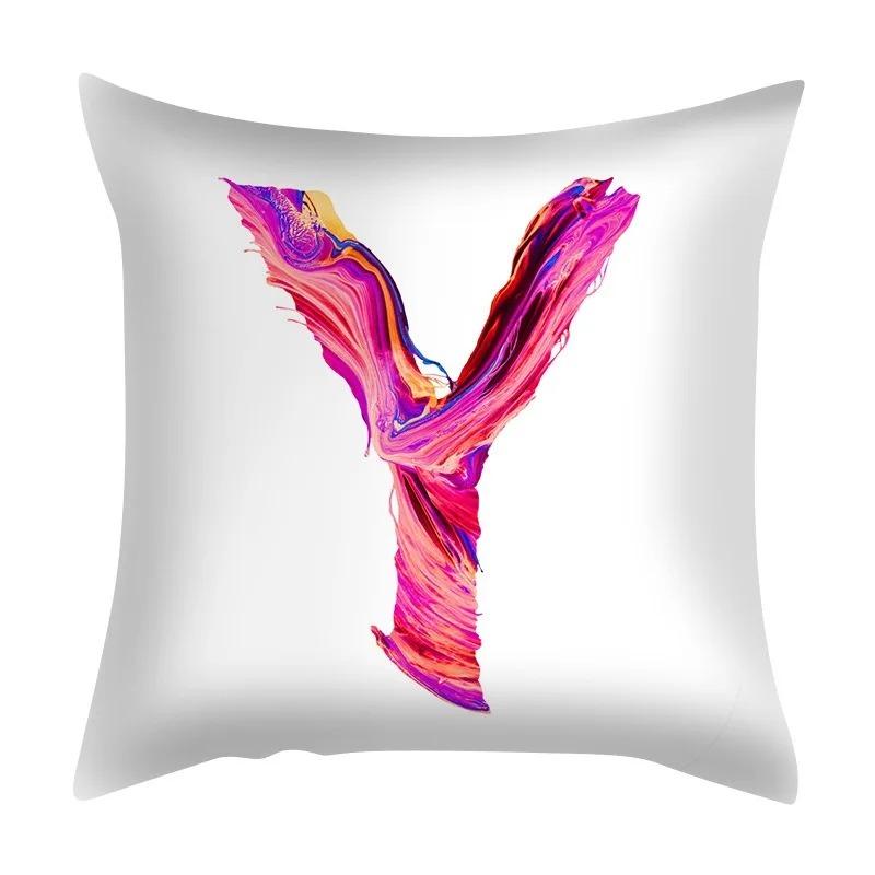 Colorful Creative Letter Decorative Pillowcase Living Room Office Home Pillowcase Car Ornaments
