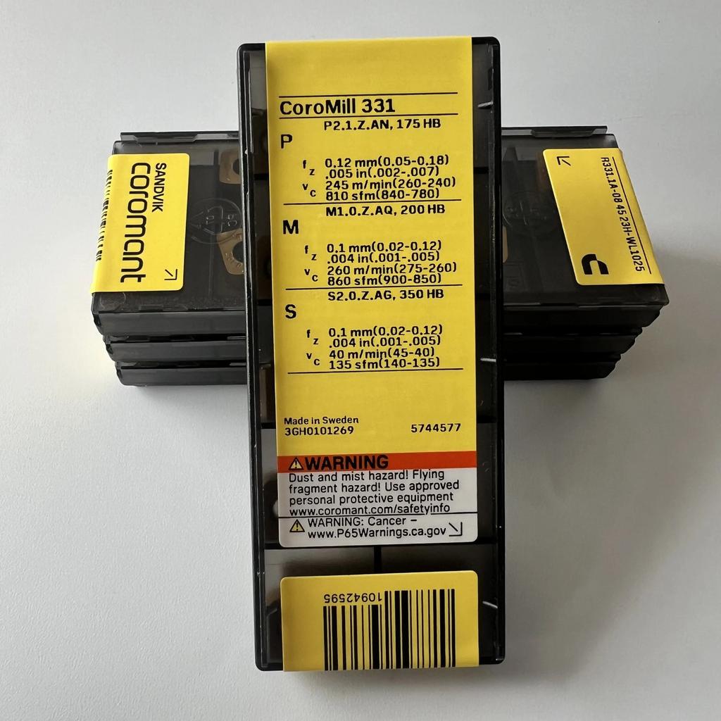 SANDVIK / R331.1A-084523H-WL 1025 / Industrial indexable Carbide Inserts 10 Pcs