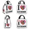 I Love Lucio101 Insulated Lunch Bag for Women Office Cooler Thermal Food Box Tote Portable Lunch Boxes Container