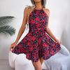 Fashion Women's Floral Dresses Casual Ruffles Big Swing Floral Dresses Holiday Dresses