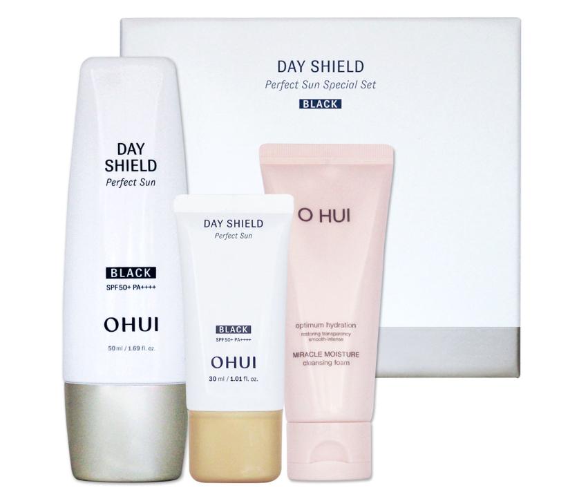 

O HUI Day Shield Perfect Sun Special Set Black SPF50+/PA++++ Korean Luxe Brand Store