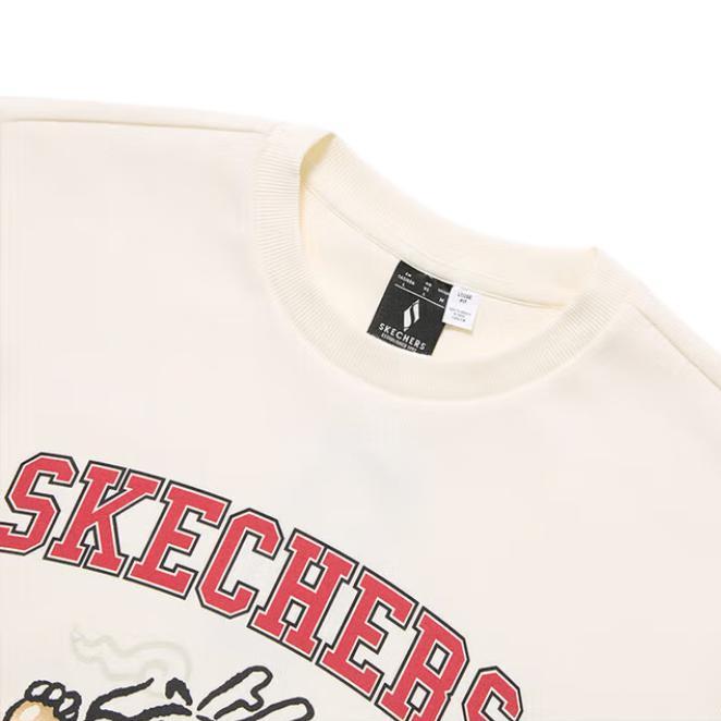 Skechers Year Of The Dragon New Year Series Letter Logo Printed Round Neck Pullover Casual Sports Knit Sweatshirt Women sweatshirt L124W005-00NA