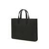 Daks Black Leather Tote Bag With Logo Pattern Dbba2e601bk