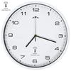 VidaXL Radio-Controlled Wall Clock with Quartz Movement White Living Room Kitchen 50616