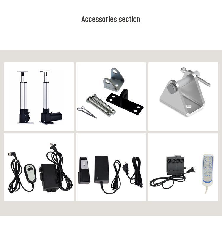 600mm Stroke Electric Linear Actuator, 6000N Load, Bed Lifting, Folding Legs, Remote-Controlled Motor Synchronization