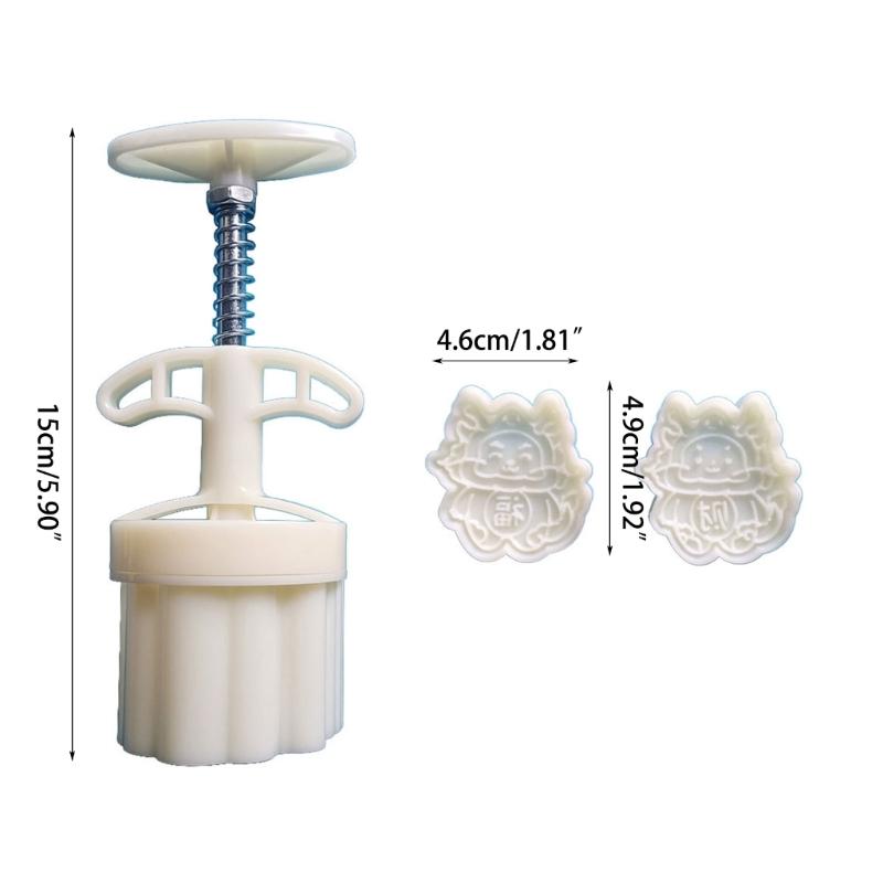 50g DIY Mooncake Mold Set Dragon Shaped Exquisite Chinese Dessert Molds Baking Accessories Suitable for Festival Baking