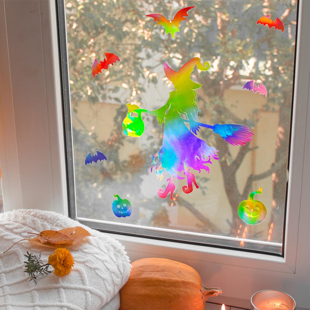 Ls 165.01 Million Holy Day Lantern Witch Pumpkin Laser Sticker Ornament Angle Different Color Light Different