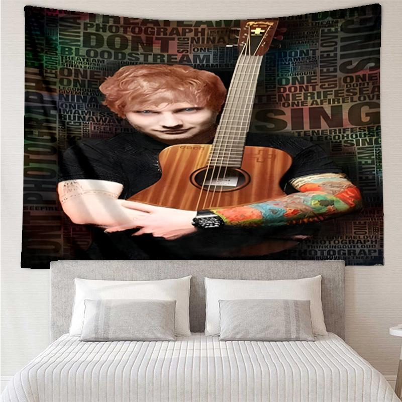 Ed music Guitar Tapestry Hanging for Bedroom,Livingroom, Playroom,Decor Art Room Wall Tapestry Holiday and Birthday Gifts