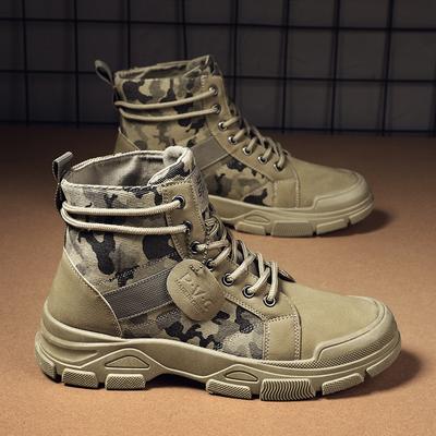 Schuhe für Herren Camouflage High-Top Plateau Sportstiefel Outdoor Wandern Rutschfest Abriebfest Mode Herrenschuhe Zapatillas Hombre