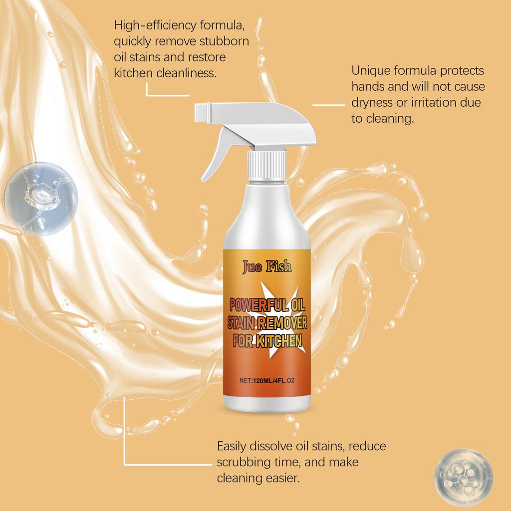 Juefish Kitchen Grease Remover Foaming Kitchen Hood Degreaser Stain Remover Kitchen Cleaner