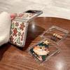 Animal Christmas Cat Phone Case For Samsung Galaxy Z Flip 6 ZFlip5 5G Transaprent Clear Cover For Samsung ZFlip4 Z Flip 3 Fundas