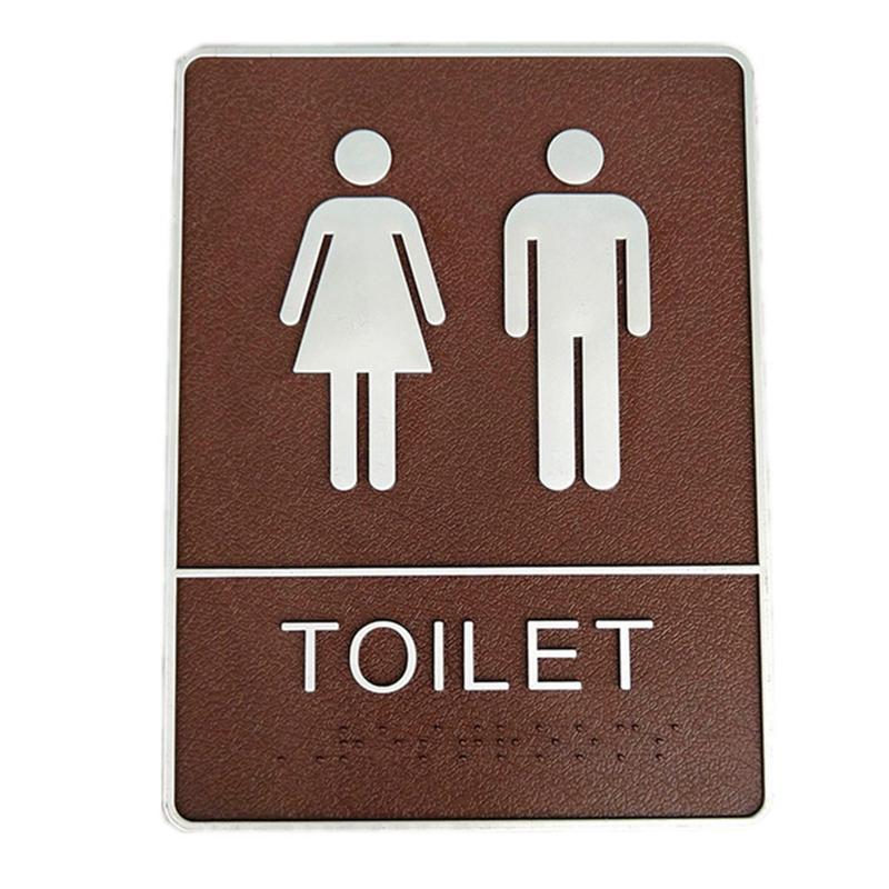 Men&Women Bathroom Acrylic Mark Label Removable Back Self-Adhesive Toilet WC Sign Wall Sticker DIY Decor 20x15cm