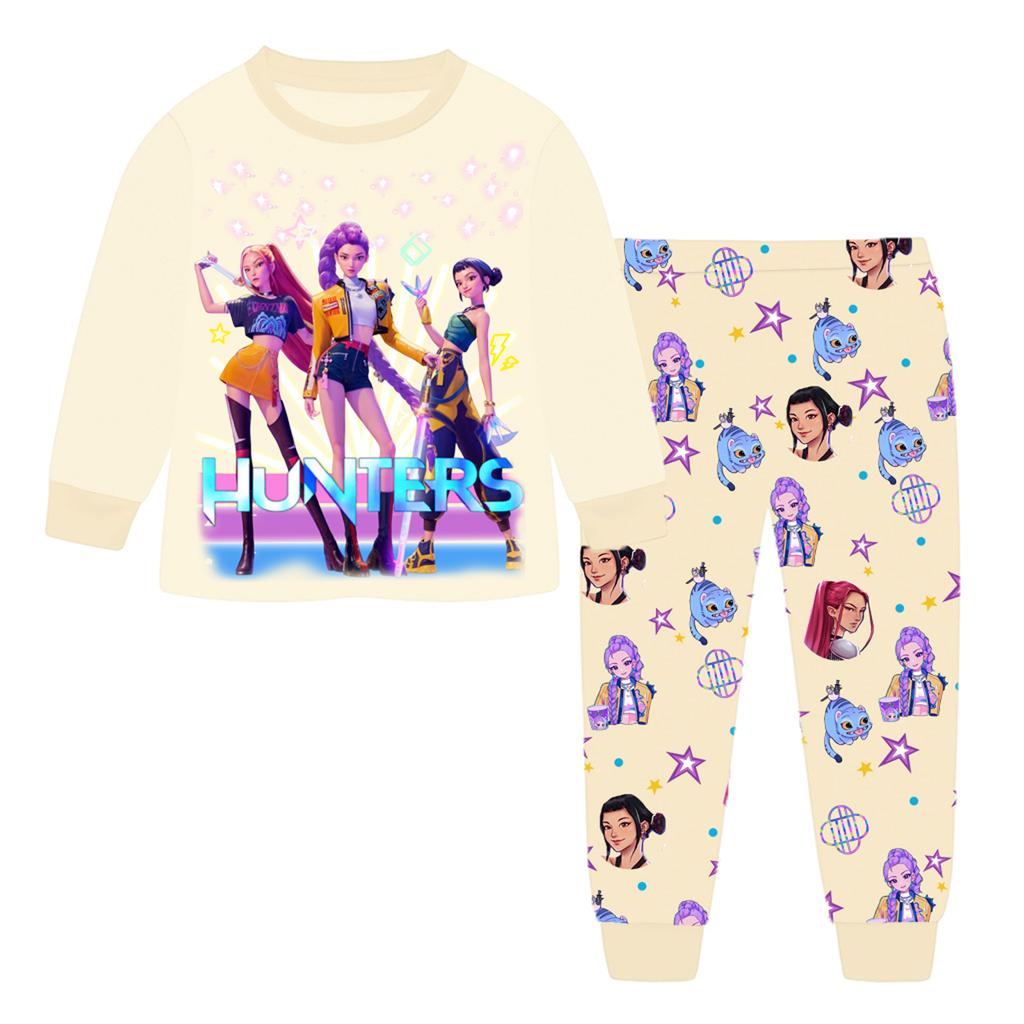 Children's Fashion Suit Skirt Round Neck Long Sleeve Top Pants