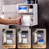 Light Luxury Wall-Mounted Tissue Box with Storage Shelf
