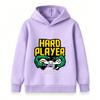 Kids Boys Girls Hard Player Born To Game Print Hoodie Casual Long Sleeve Pullover Sweatshirt For Gaming Lovers