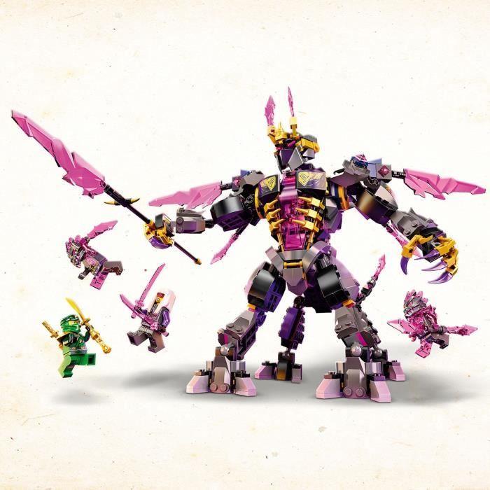LEGO 71772 NINJAGO Le Roi de Cristal, Jouet de Ninja, Figurine Lloyd, Garde et Guerrier, Cristallisés, Cadeau Enfants Dès 9 Ans
