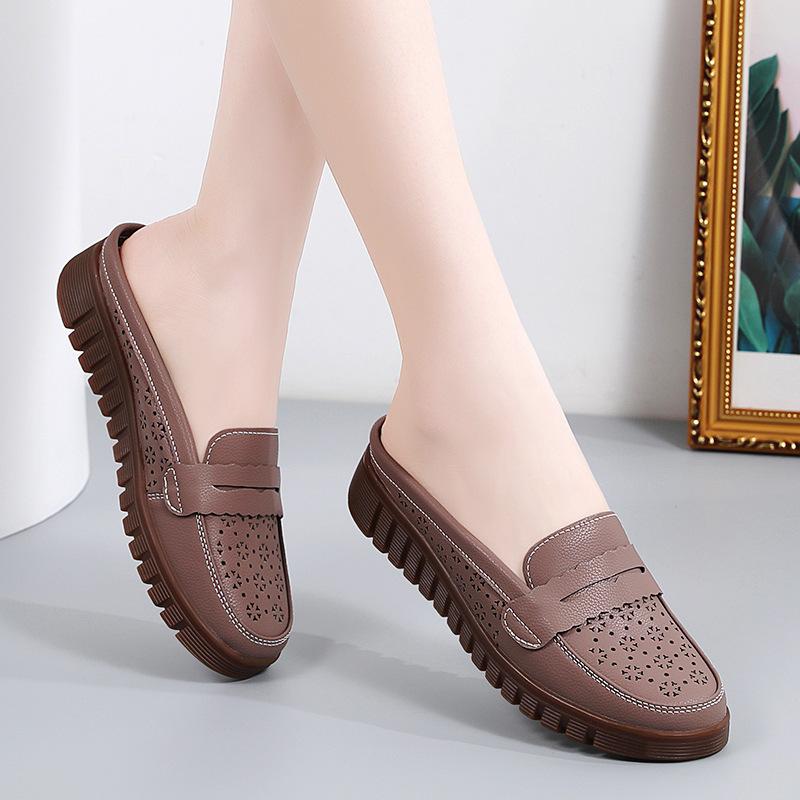 

Женские летние классические удобные пенни-лоферы, повседневные, с вырезами, легкие, прогулочные, на плоской подошве, полые, для вождения, для работы, в деловом стиле, мокасины, туфли-лодочки для женщин 44