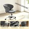 Rolling Stool, 360 degrees Rotating PU Massage Stool with Adjustable Height 73-88 cm and Backrest