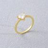 Smooth-edged Heart-shaped Diamond Ring with Micro-set Zirconia, Open Design, Fashionable and Versatile.