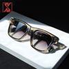 Retro Thick Square Sunglasses for Men and Trendy Rectangular Turtle Black Frame 70s 80s Eyewear [SHEEN KELLY] Women, Shades,