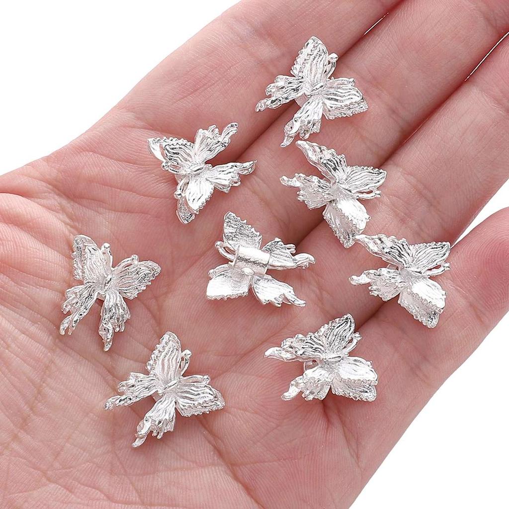 Silver Butterfly Accessories Alloy Butterfly Flower Half Bracelet Diy Accessories Chinese Style DIY Bracelet Bracelet Jewelry