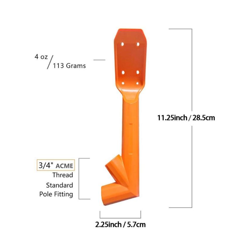 Roof Gutter Cleaning Kit with 1 Cleaning Hook and 4 Extension Rod Sections, Manual Dry Cleaning Tool for Debris, Sludge and House Drain Channels