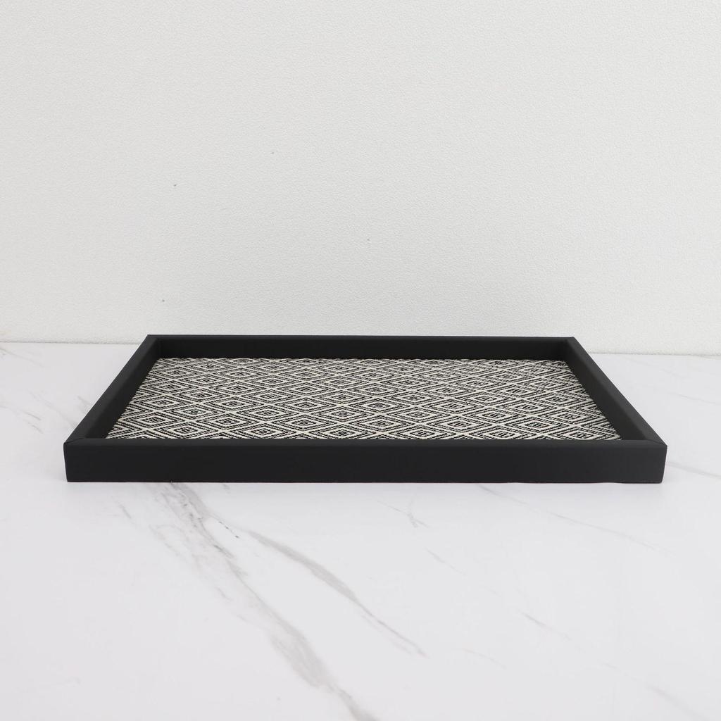 European Metal & Leather Storage Tray for Home Decor