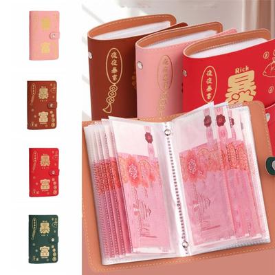 PU Leather Saving Money Binder Refillable Portable Planner Organizer Storage Wallet Cash Envelopes Budget Binder