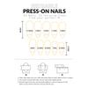 24pcs Long Press on Nails Stiletto Fake Nails Floral Design Reusable Resin Fake Nails for Shopping Traveling Dating