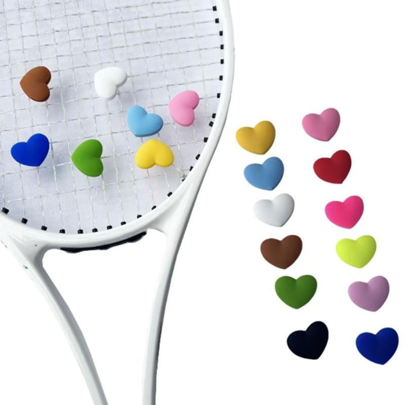 8Pcs Heart Flower Tennis Racket Shock Absorbers Silicone Vibration Dampeners Racket String Shock Absorbers Enduring
