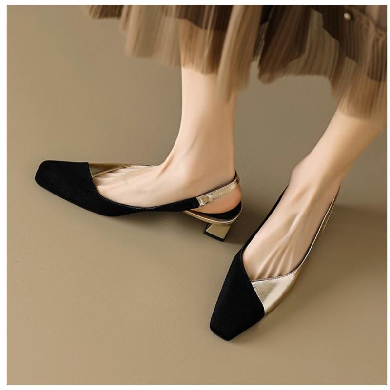 

2024 летняя новая женская обувь одинакового цвета, удобные женские сандалии на высоком каблуке на мелком каблуке, повседневное уличное платье, женские сандалии 37