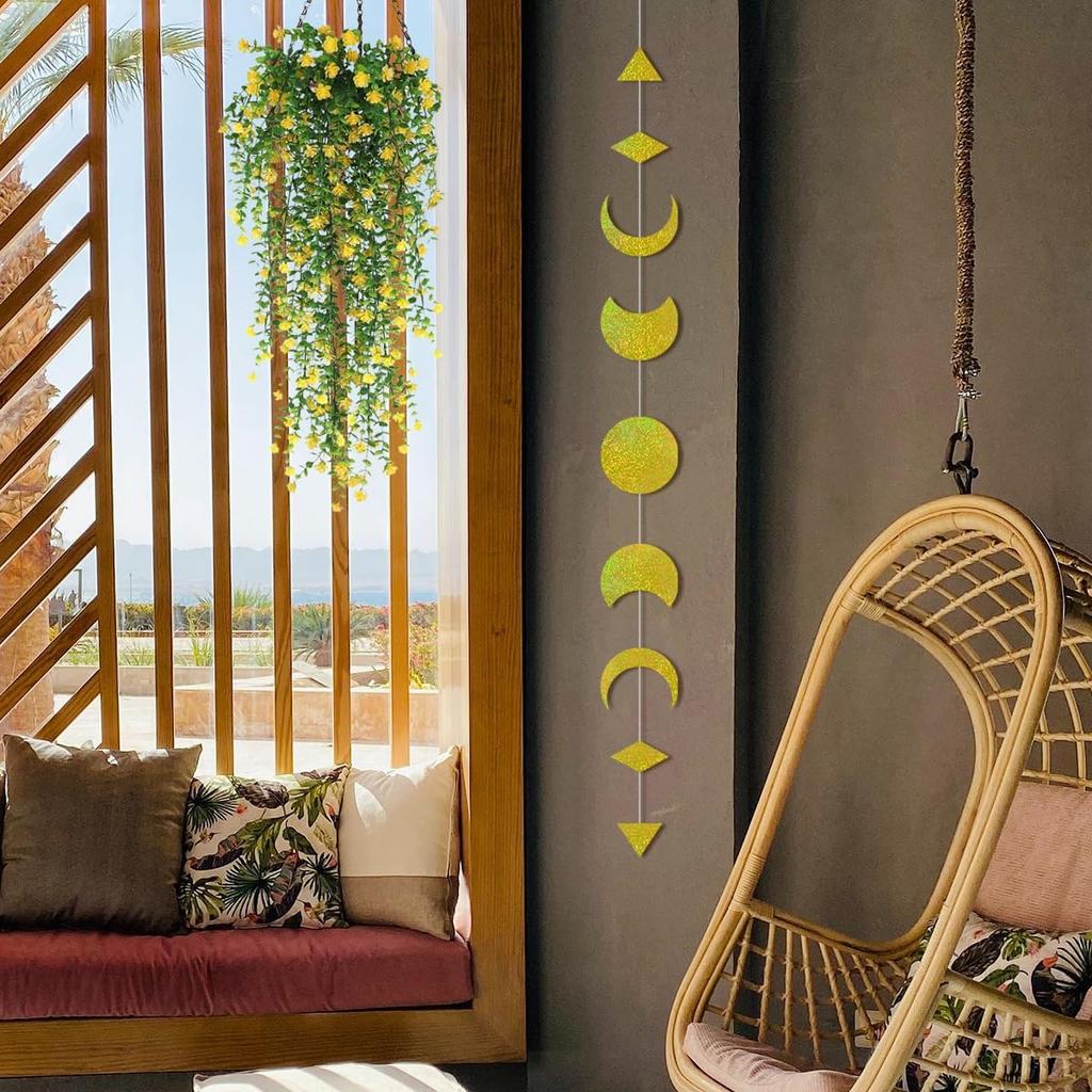 Artificial Hanging Flowers, Fake Eucalyptus Vine Faux Flower Greenery Garland Plastic Plants for Indoor Outdoor Wall Garden Wedding Home Party Decor