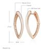Fashion  Rose Gold Color Green Enamel Drop Earrings For Women Girl Wedding Party Natural Zircon Eardrop Jewelry
