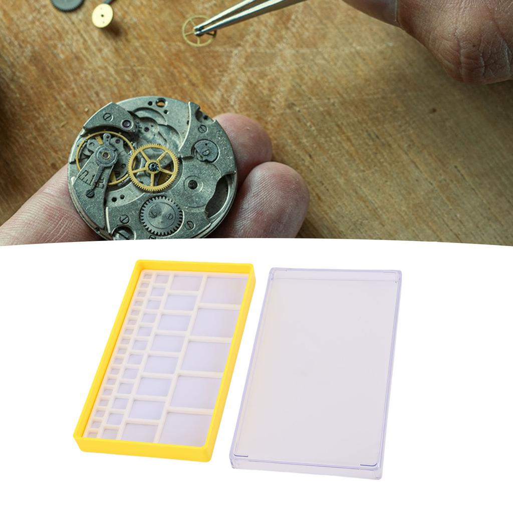 Watch Parts Storage Box Plastic Watch Parts   Case with Removable Compartments for Watchmakers Jewelry Screws