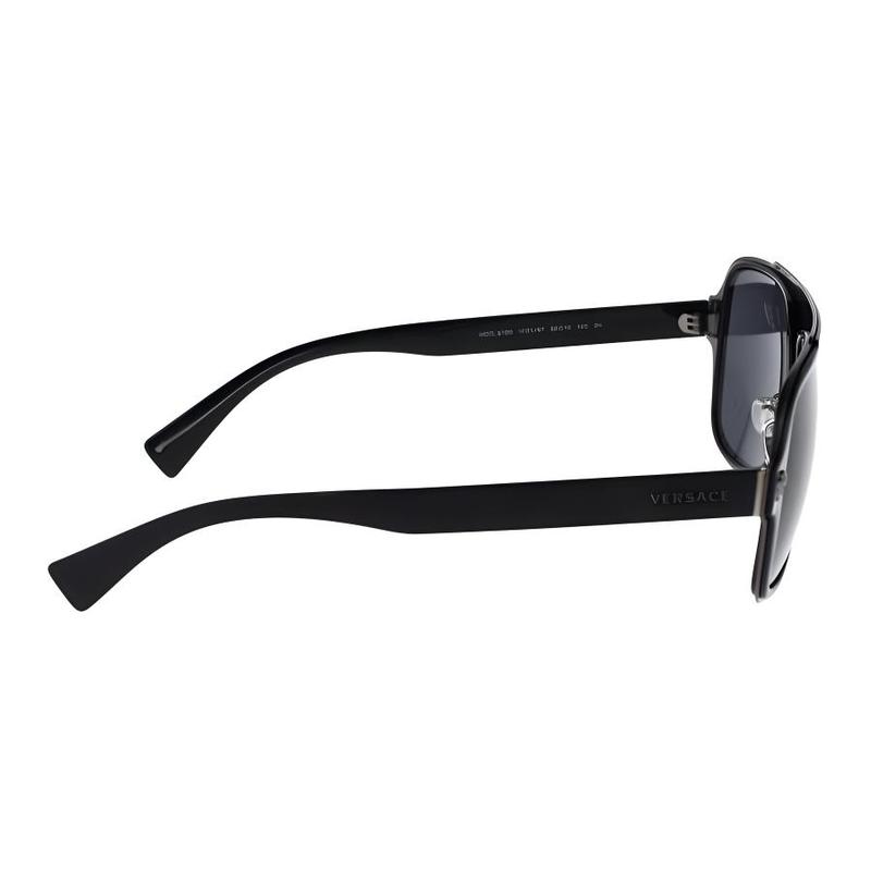 Versace Full frame design metal square sunglasses same style for men and women, black 18384568 VE2199 100187 56 18-black 56