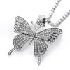 Women Butterfly Necklace with Full Diamond Pendant Choker