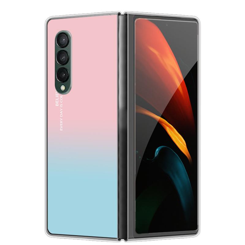 Etui na Galaxy Z Fold 7 6 5 3 4 2 Przezroczyste Twarde Składane Luksusowe Malowane Dla Samsunga Z Fold 7 Fold Specjalne Fold2 Przezroczyste Etui