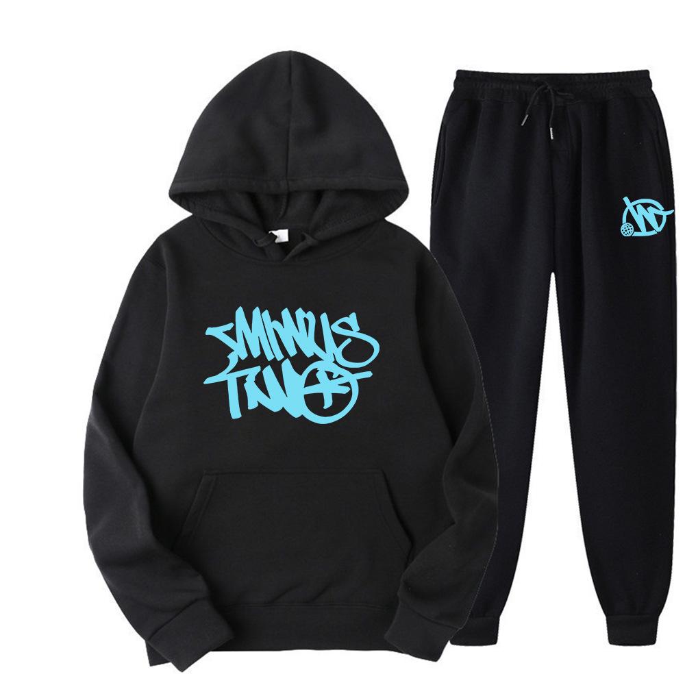 

Unisex Trendy Print Hip-Hop Hoodie Set Medium