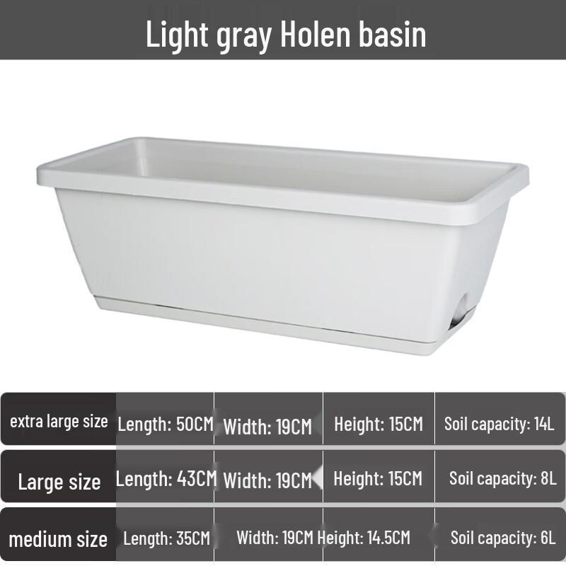 KEYSHEEL Rectangular Plastic Hanging Planter with Tray