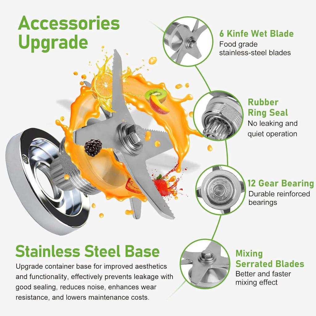 Compatible with Vitamix 48oz Blender Jar - 1400ml, Replaces Models 5200, 5000, 6300, 7500