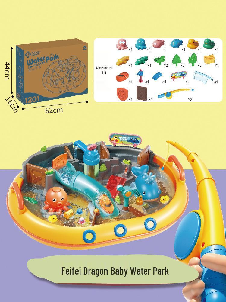 Feile Kids Water Play Set: River Surfing & Magnetic Fishing Adventure