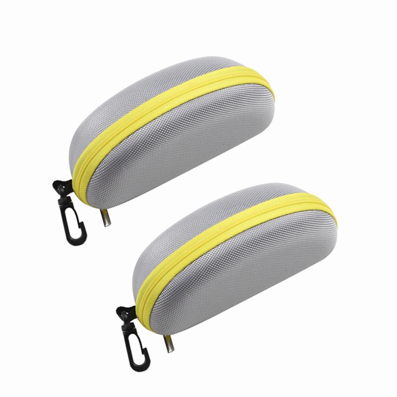 1/2pcPortable EVA Glasses Case with Carabiner Hook Colorful Sunglasses Hard Case Zipper Eyeglasses Protector Box Holder New 2025