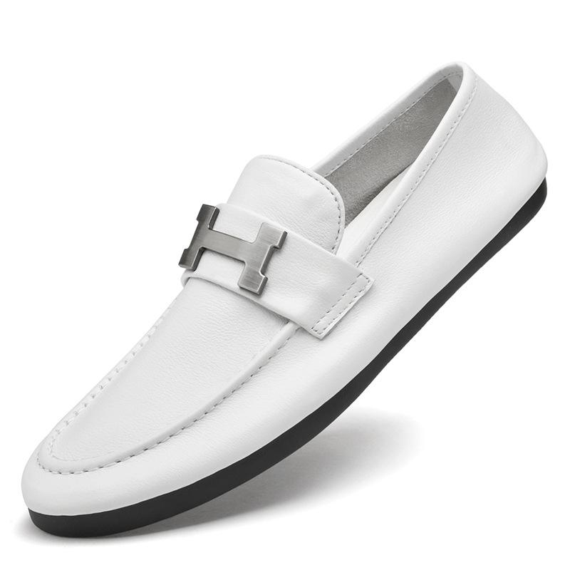 

Живые весенне-осенние кожаные туфли на одной педали, низкие кеды, туфли Doudou, маленькие кожаные туфли 44