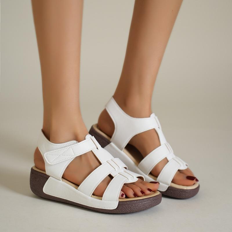 Summer New One Line Belt Versatile Platform Muffin Light Casual Fashion Women's Sandals