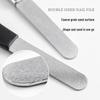 Mi Ka Double-Sided Stainless Steel Nail File: Durable, Waterproof, Matte Buffing Tool for Nail Shaping and Salon Use.