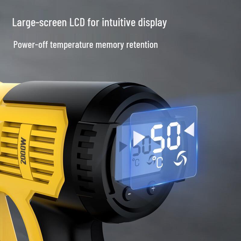 Deli 2000W Digital Adjustable Hot Air Gun CN plug (adapter included)